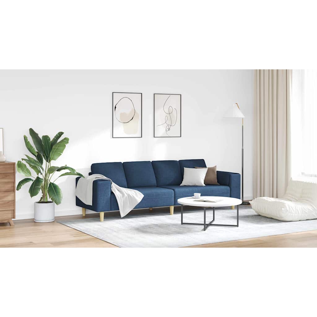 Canapé de salon Bleu 250 x 77 x 76 cm Polyester - XIOS