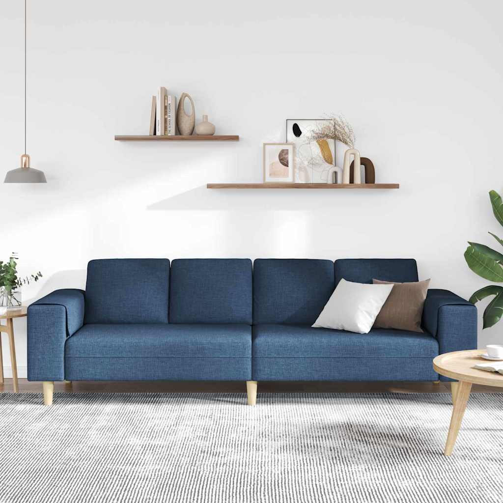 Canapé de salon Bleu 250 x 77 x 76 cm Polyester - XIOS