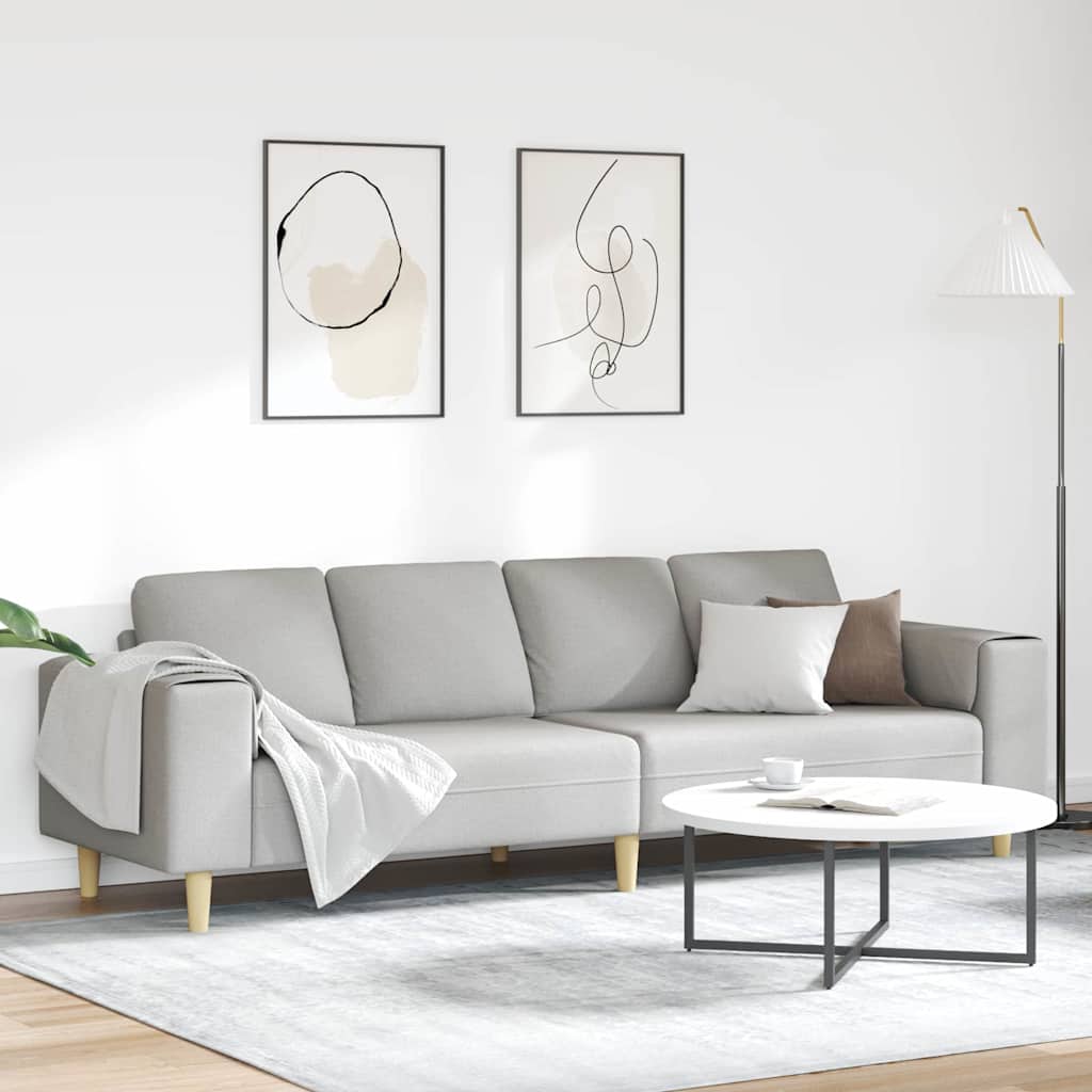 Canapé de salon Gris nuage 250 x 77 x 76 cm Polyester - XIOS