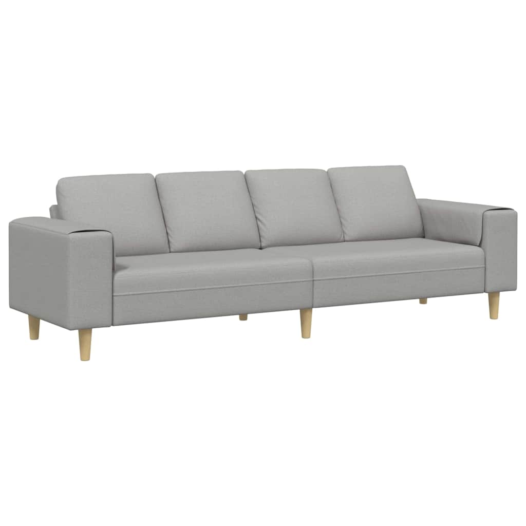 Canapé de salon Gris nuage 250 x 77 x 76 cm Polyester - XIOS
