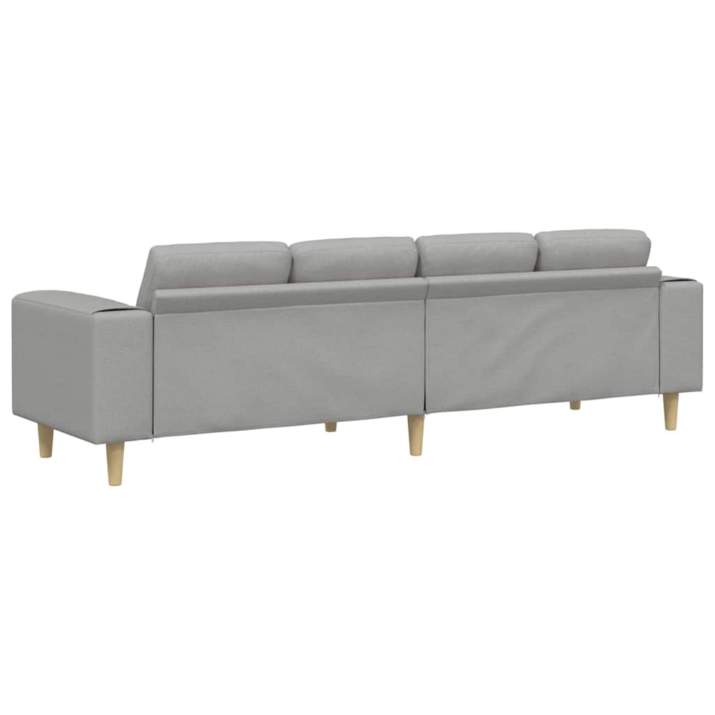 Canapé de salon Gris nuage 250 x 77 x 76 cm Polyester - XIOS