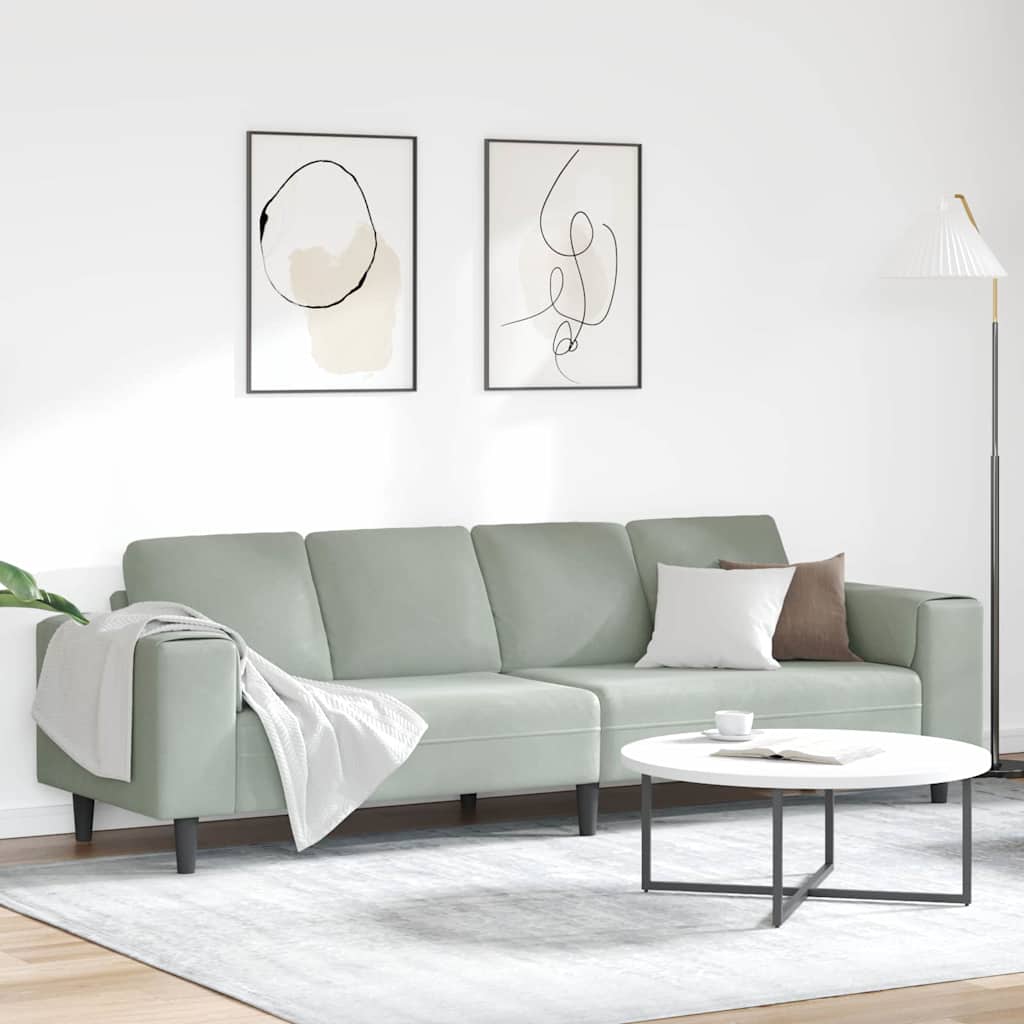 Canapé de salon Gris clair 250 x 77 x 76 cm - XIOS