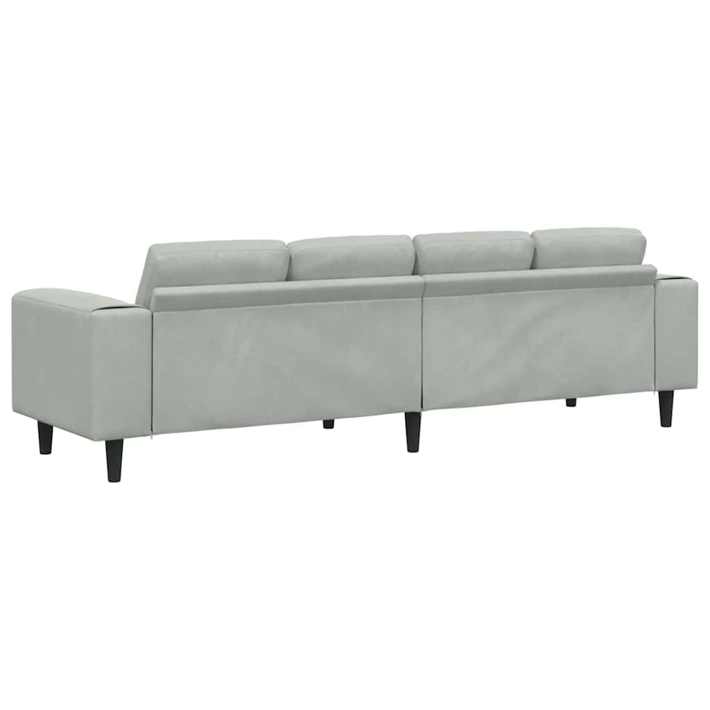Canapé de salon Gris clair 250 x 77 x 76 cm - XIOS