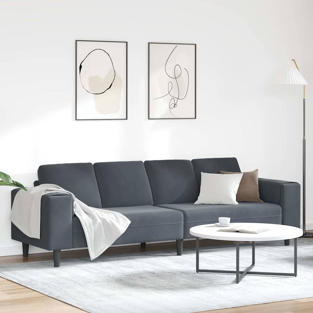 Canapé de salon Gris foncé 250 x 77 x 76 cm - XIOS