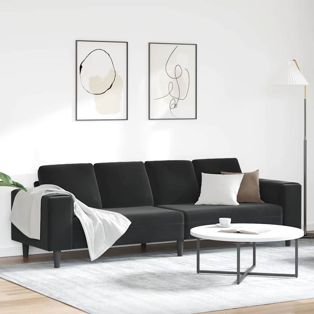 Canapé de salon Noir 250 x 77 x 76 cm - XIOS