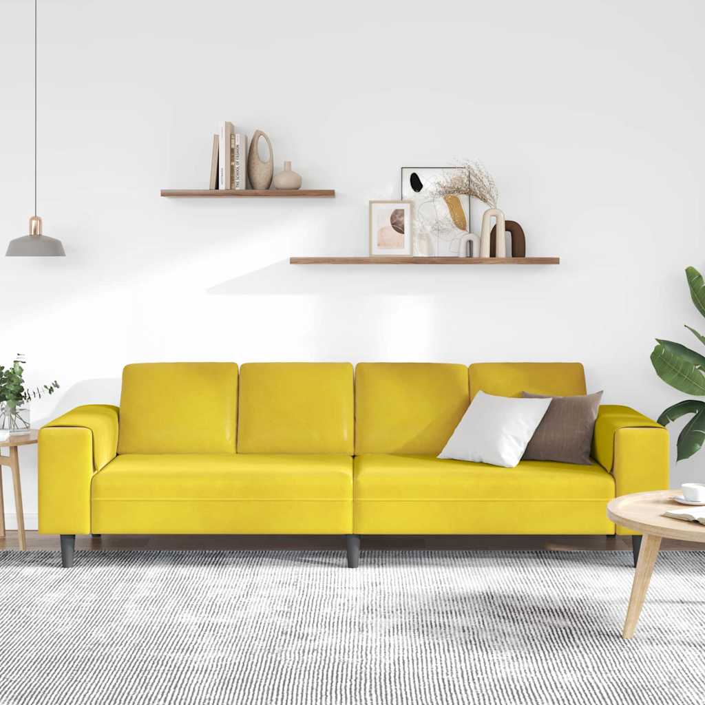 Canapé de salon Jaune 250 x 77 x 76 cm - XIOS