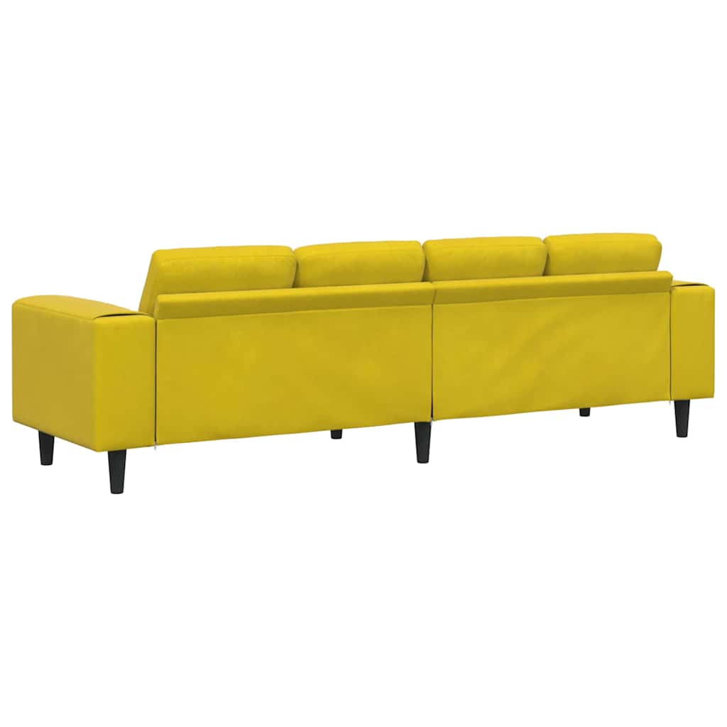 Canapé de salon Jaune 250 x 77 x 76 cm - XIOS