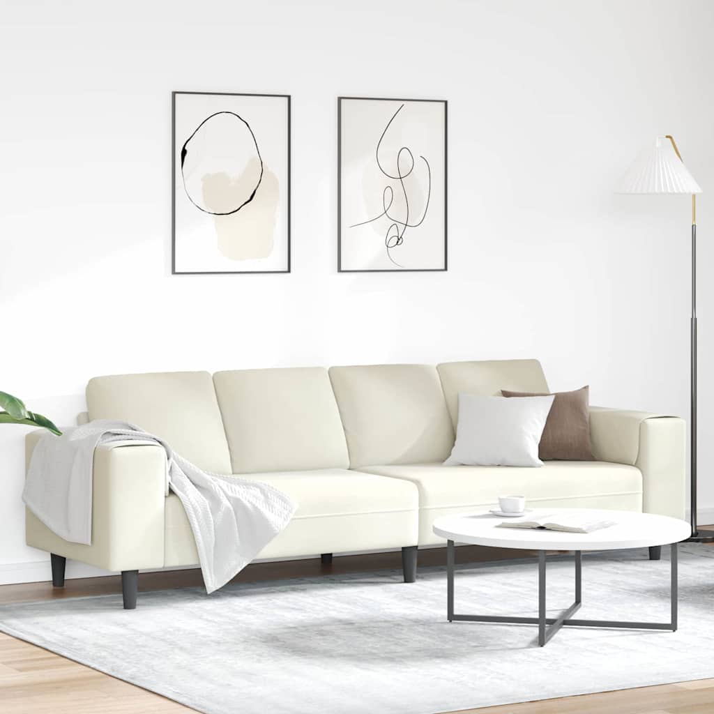 Canapé de salon Crème 250 x 77 x 76 cm - XIOS