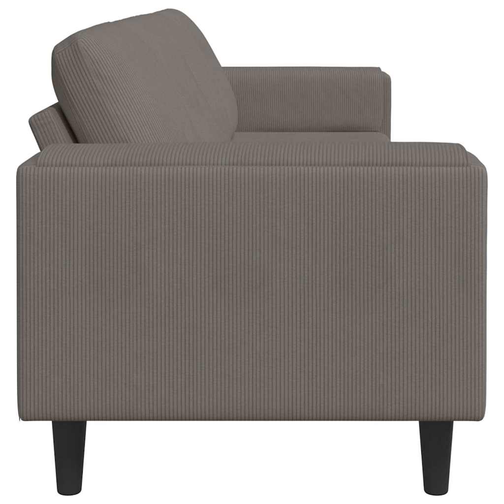 Canapé Gris clair 250 x 77 x 76 cm Tissu en velours côtelé - XIOS