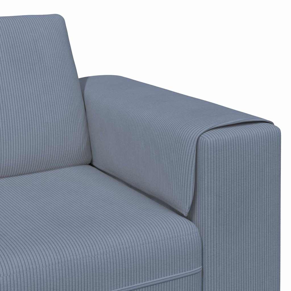 Sofa en tissu avec coussin Bleu 208 cm Tissu en velours côtelé - XIOS