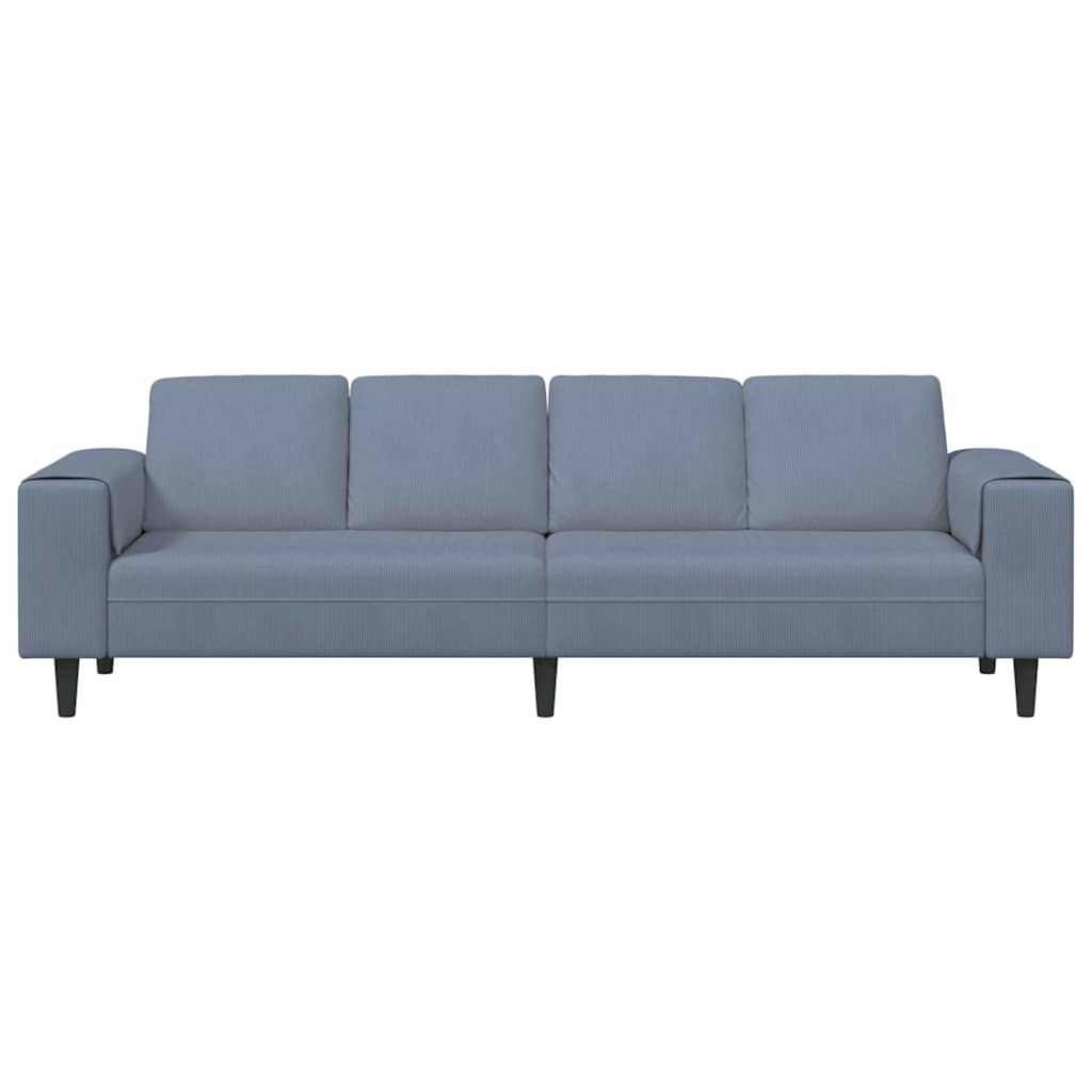 Sofa en tissu avec coussin Bleu 208 cm Tissu en velours côtelé - XIOS