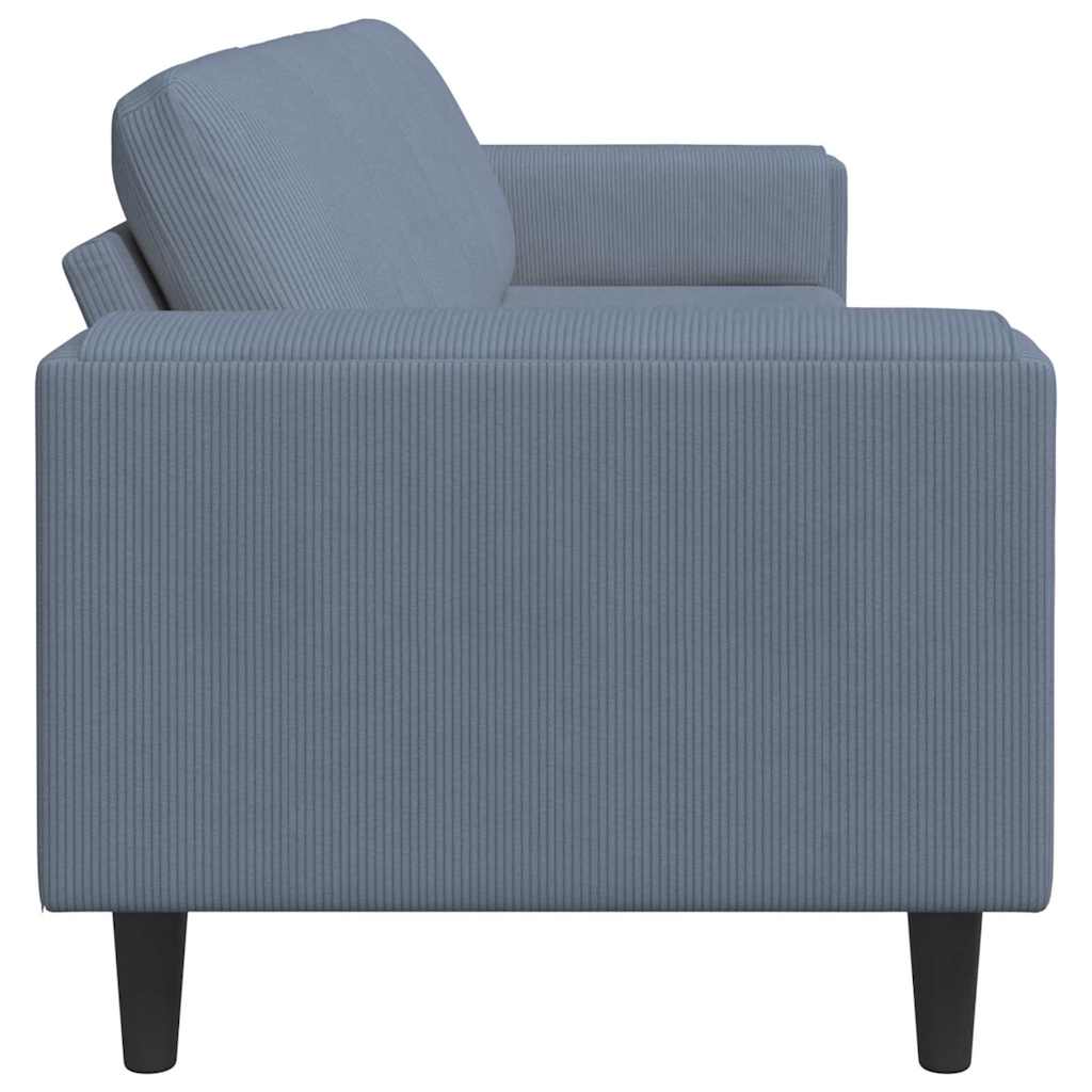 Sofa en tissu avec coussin Bleu 208 cm Tissu en velours côtelé - XIOS