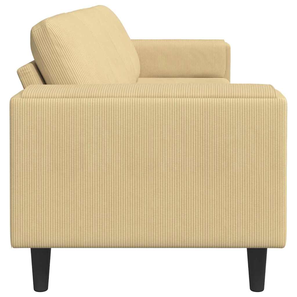Canapé Vert gris 250 x 77 x 76 cm Tissu en velours côtelé - XIOS