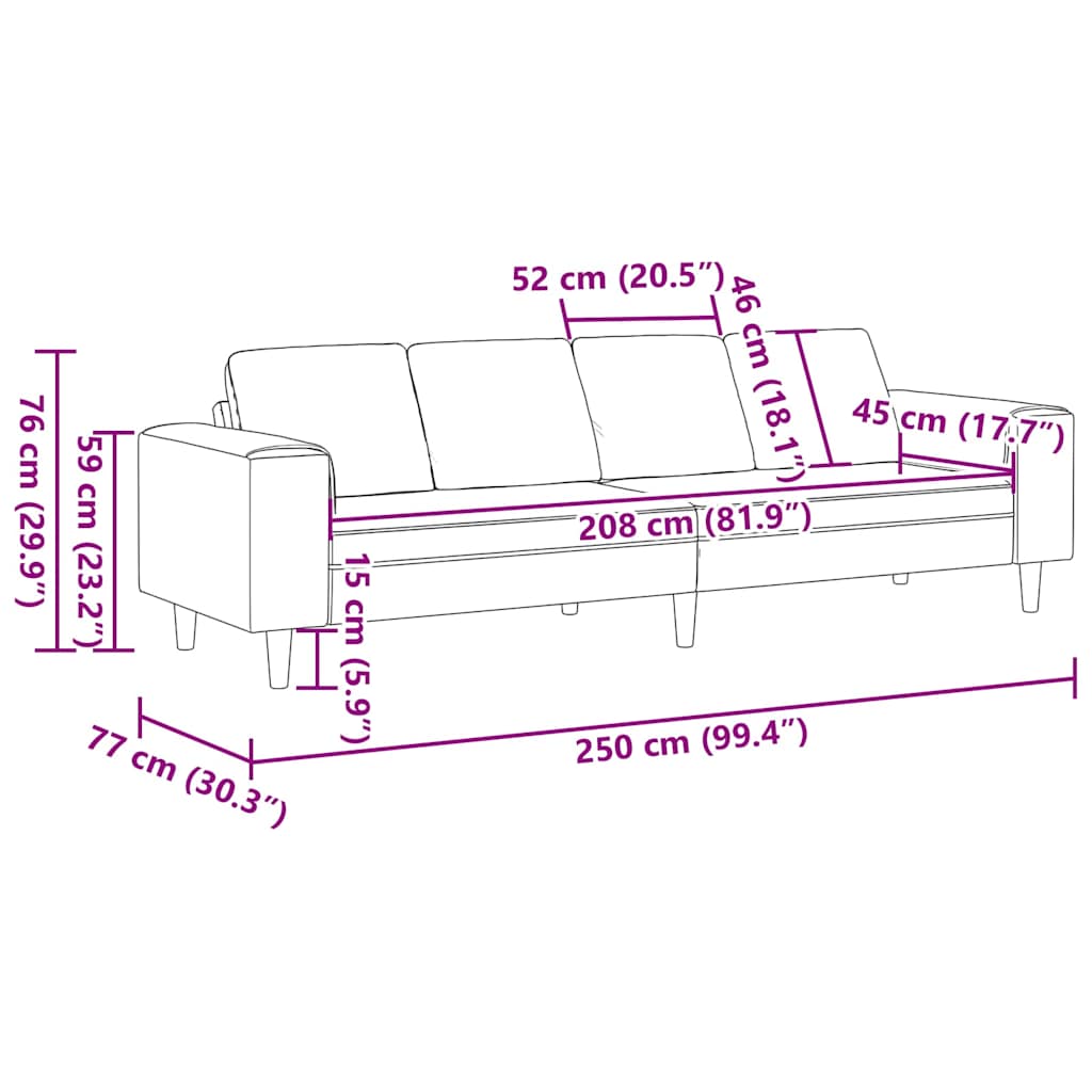 Sofa en tissu avec coussin Vert gris 208 cm Tissu en velours côtelé - XIOS