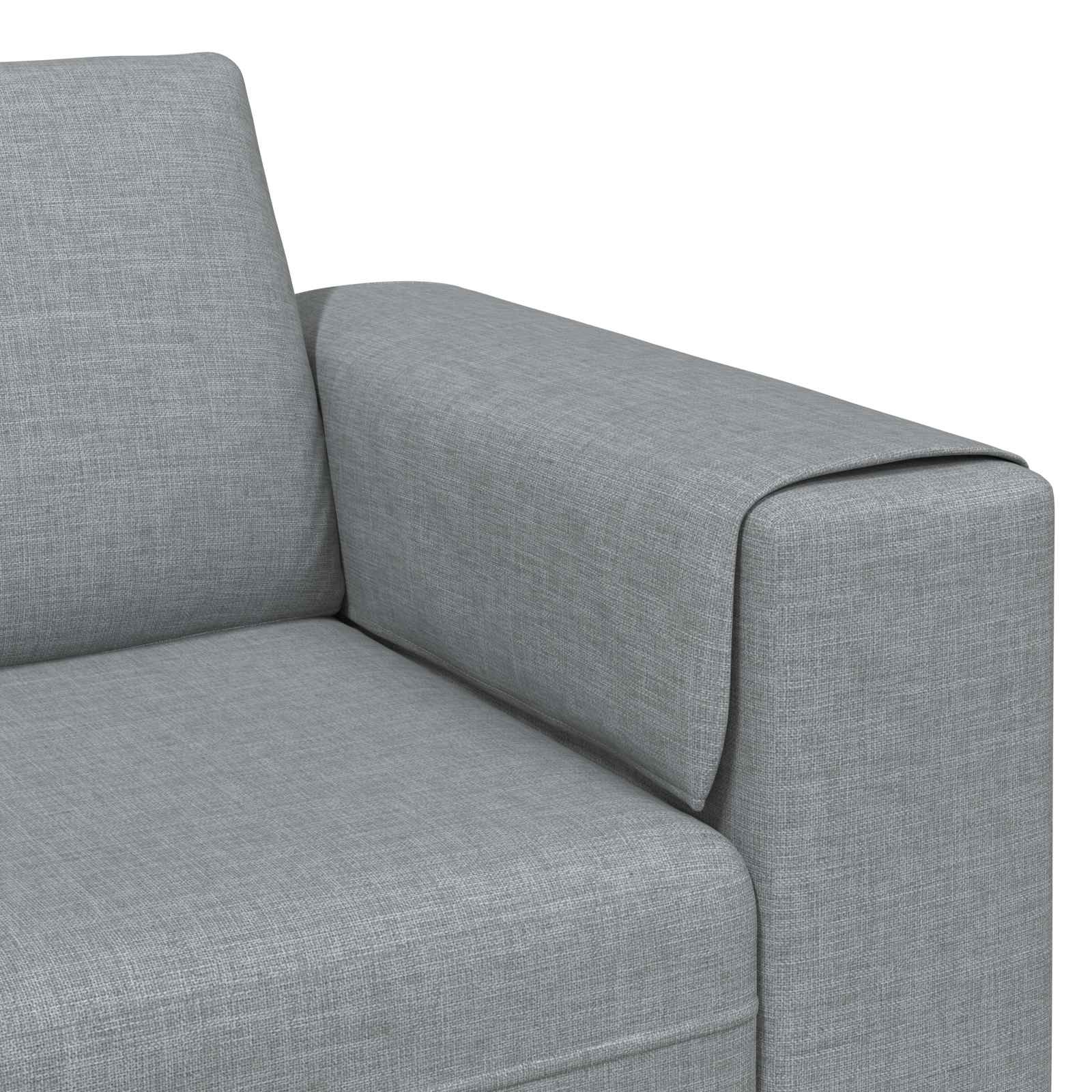 Canapé de salon 3 pcs Gris clair Polyester