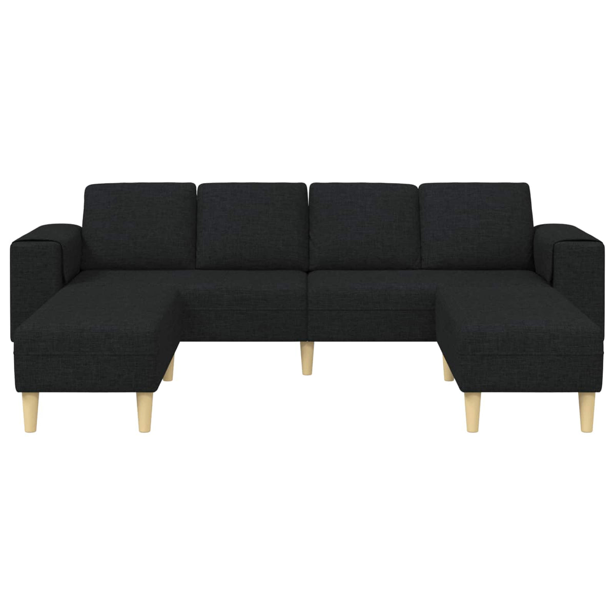 Canapé de salon 3 pc Noir Polyester
