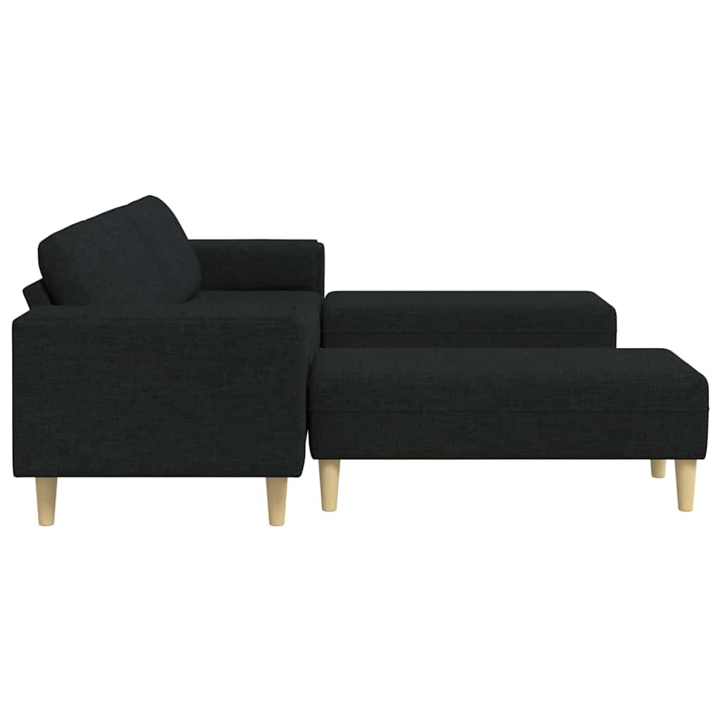 Ensemble de Canapés 3 pcs Noir tissu - XIOS