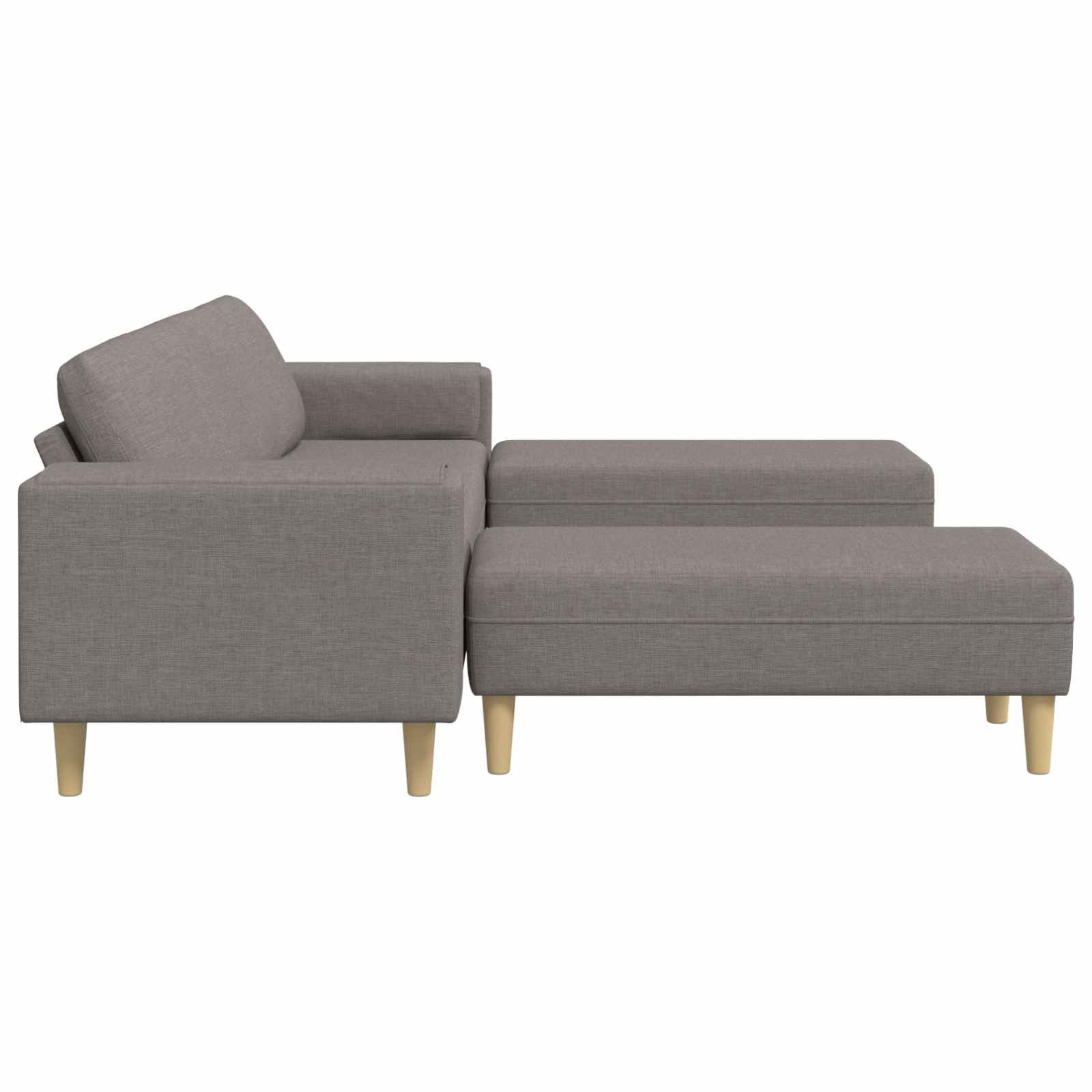 Canapé de salon 3 pcs Taupe Polyester