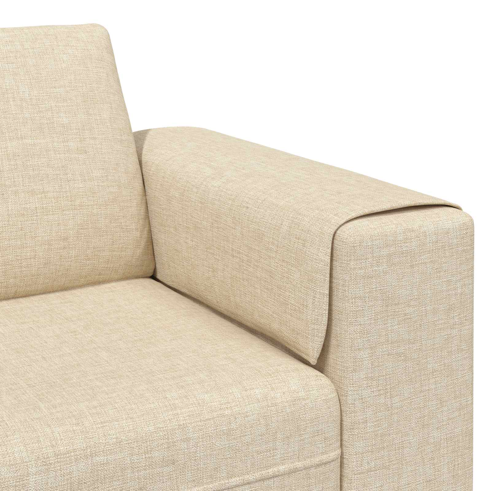 Canapé de salon 3 pcs Crème Polyester