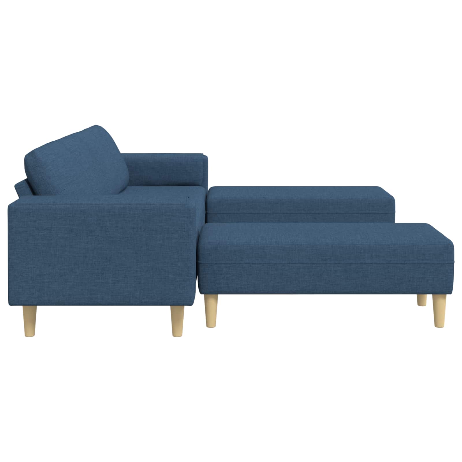 Canapé de salon 3 pcs Bleu Polyester