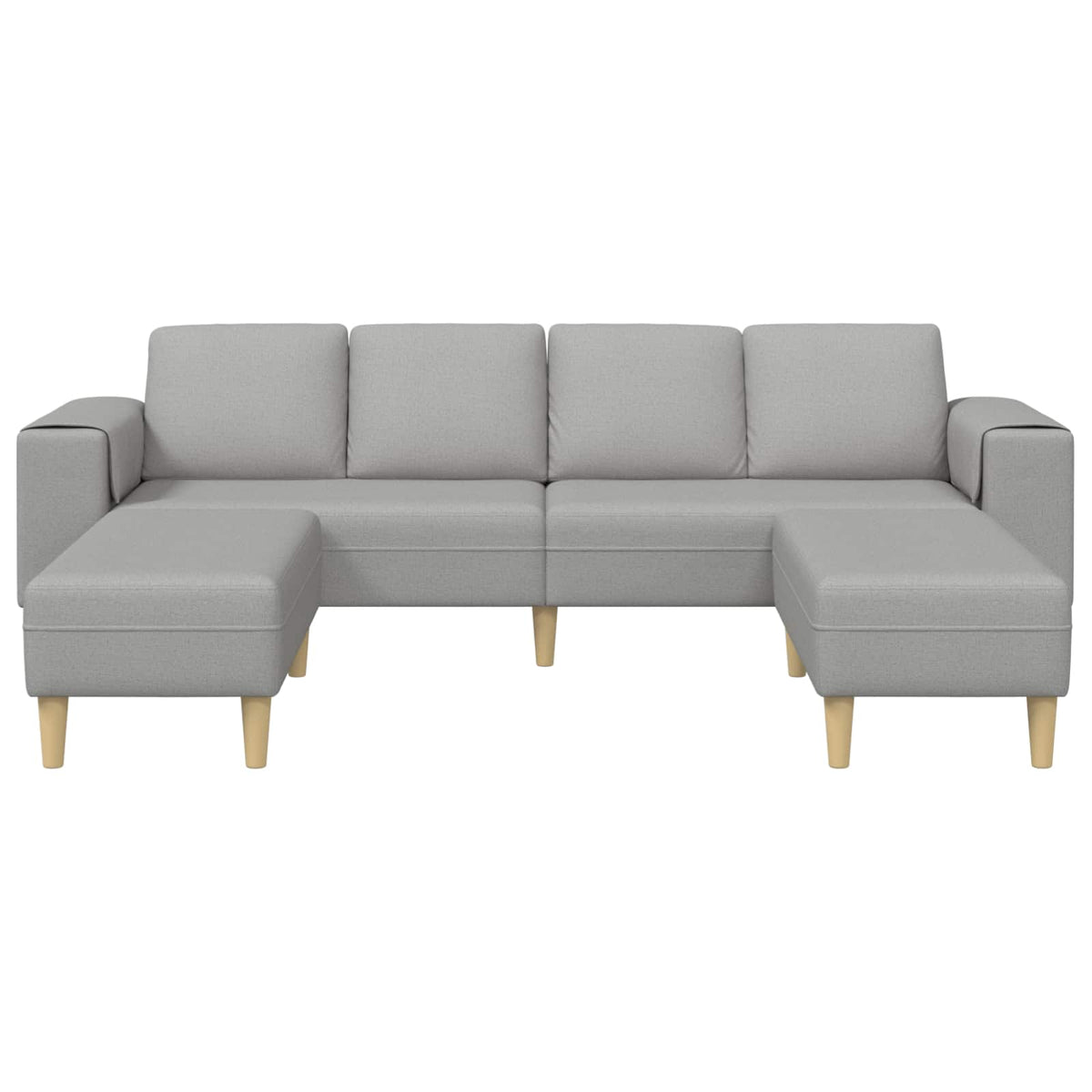 Canapé de salon 3 pc Gris nuage Polyester