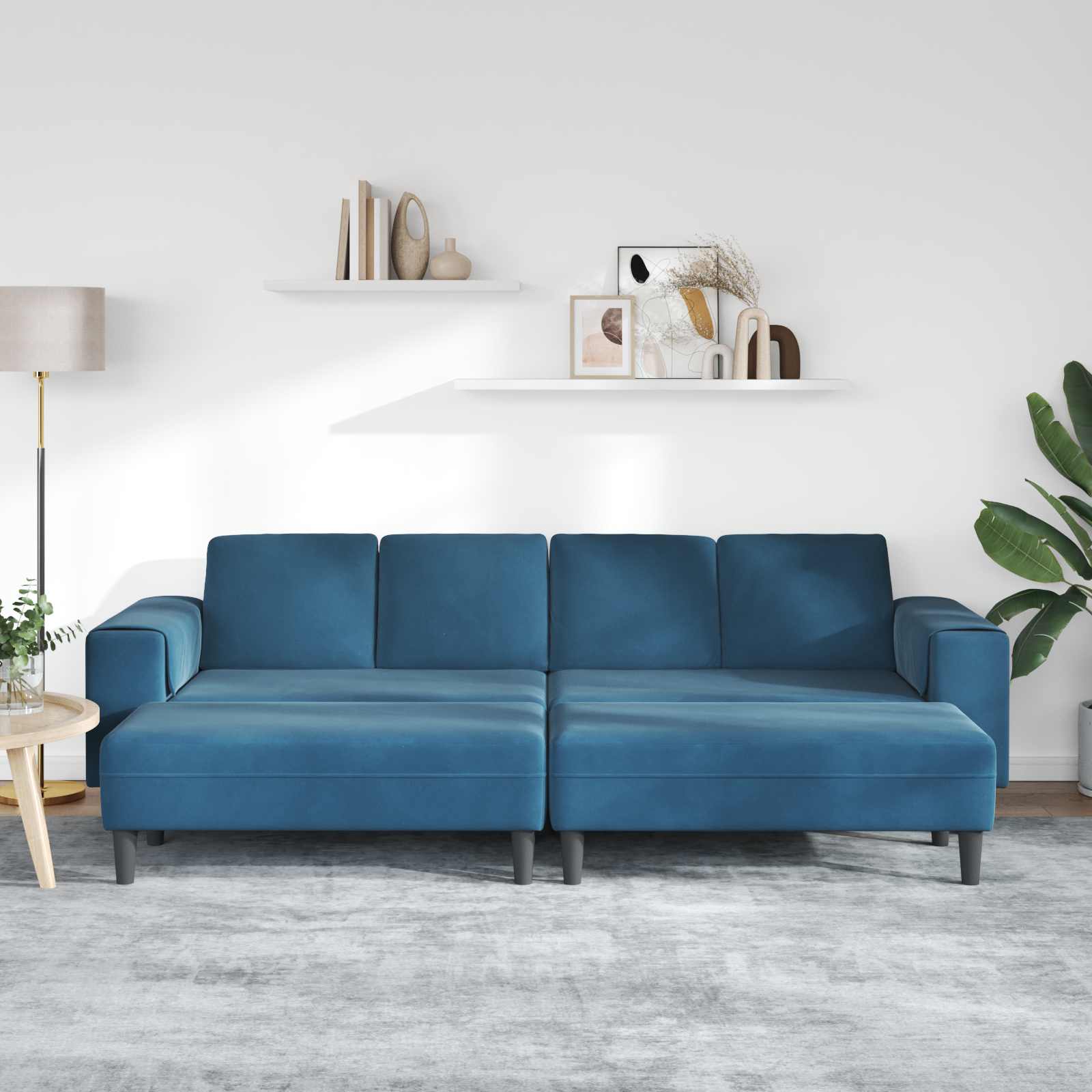 Canapé de salon 3 pc Bleu