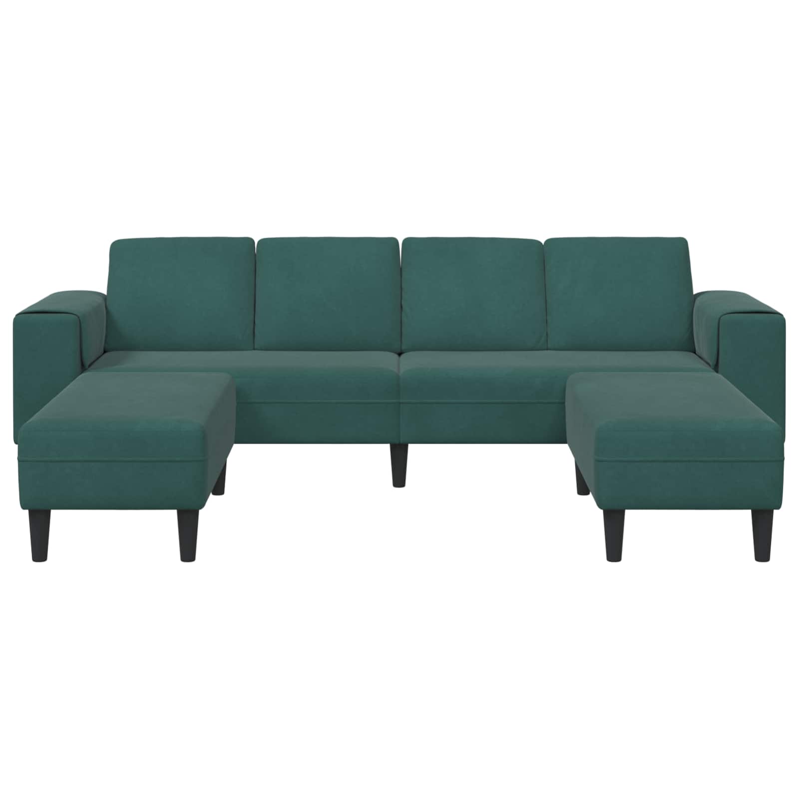 Canapé de salon 3 pcs Vert foncé 250 x 188 x 76 cm