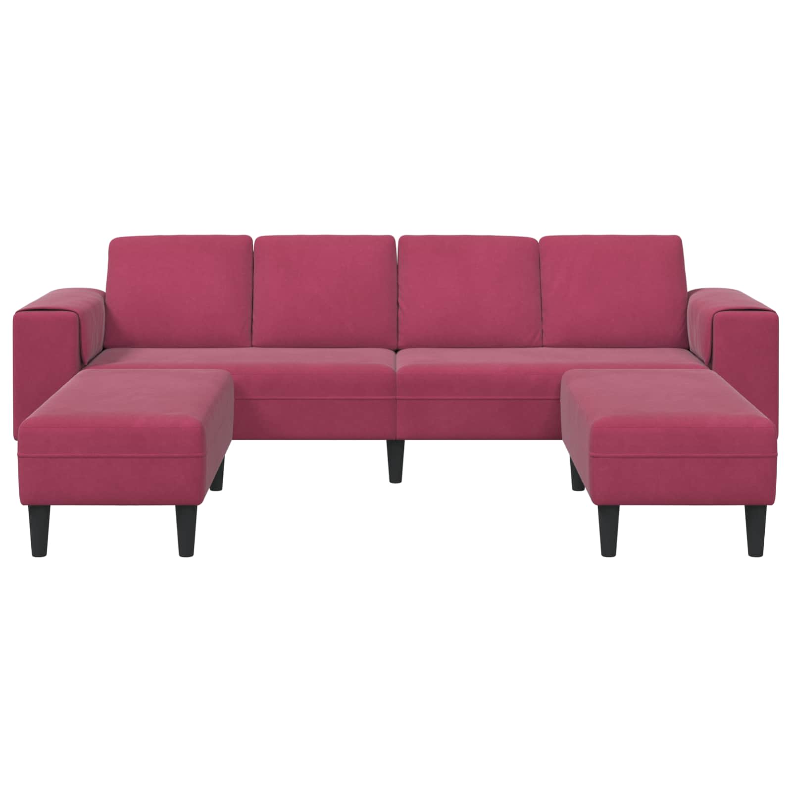 Canapé de salon 3 pcs Bordeaux 250 x 188 x 76 cm - XIOS
