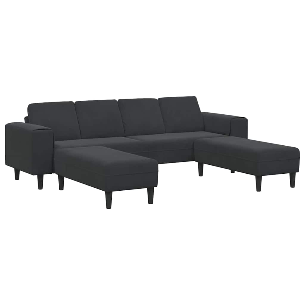 Ensemble de Canapés 3 pcs Noir Velours - XIOS