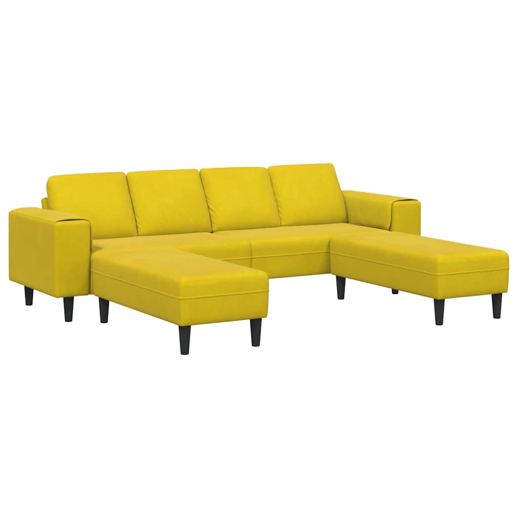 Ensemble de Canapés 3 pcs Jaune Velours - XIOS