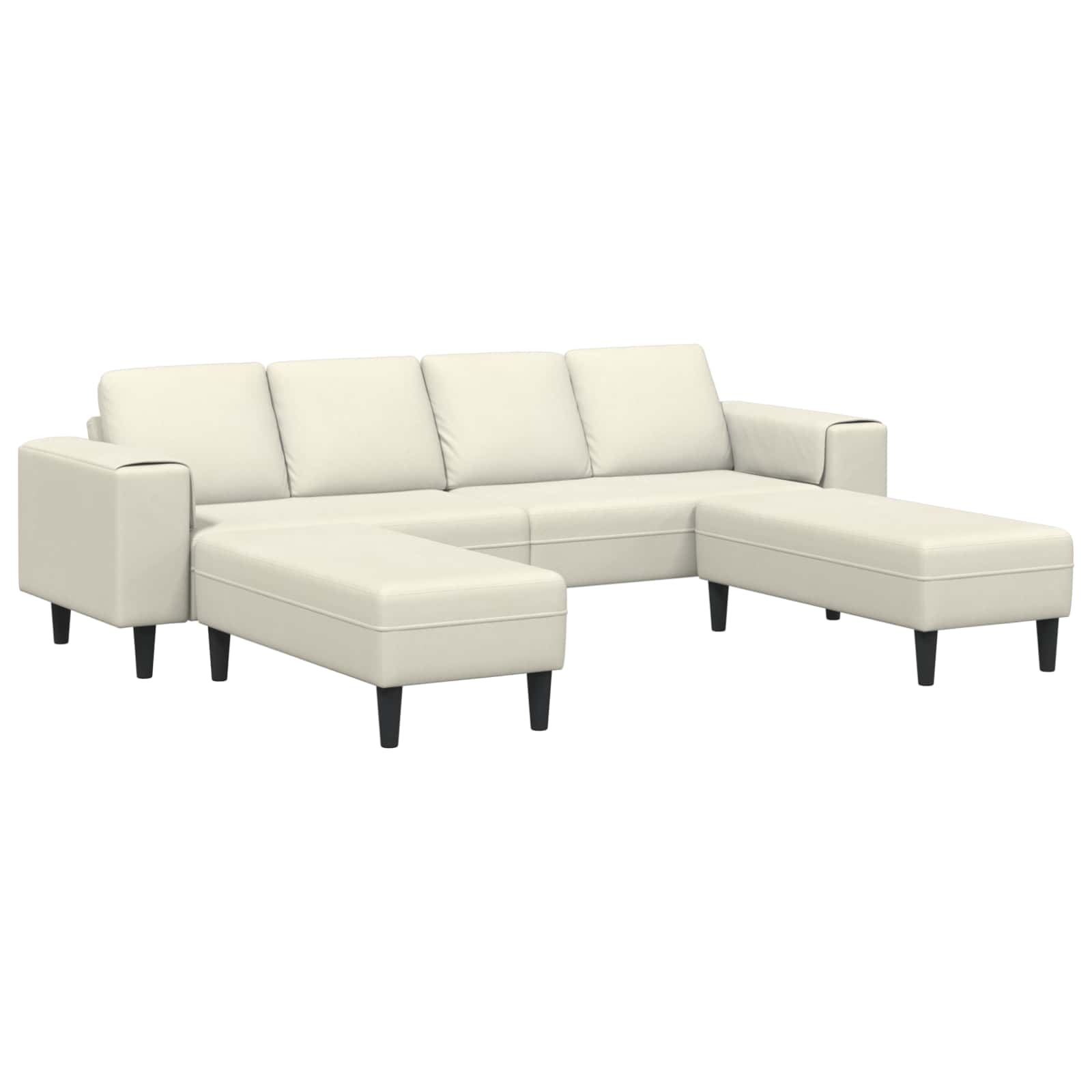 Canapé de salon 3 pcs Crème 250 x 188 x 76 cm - XIOS