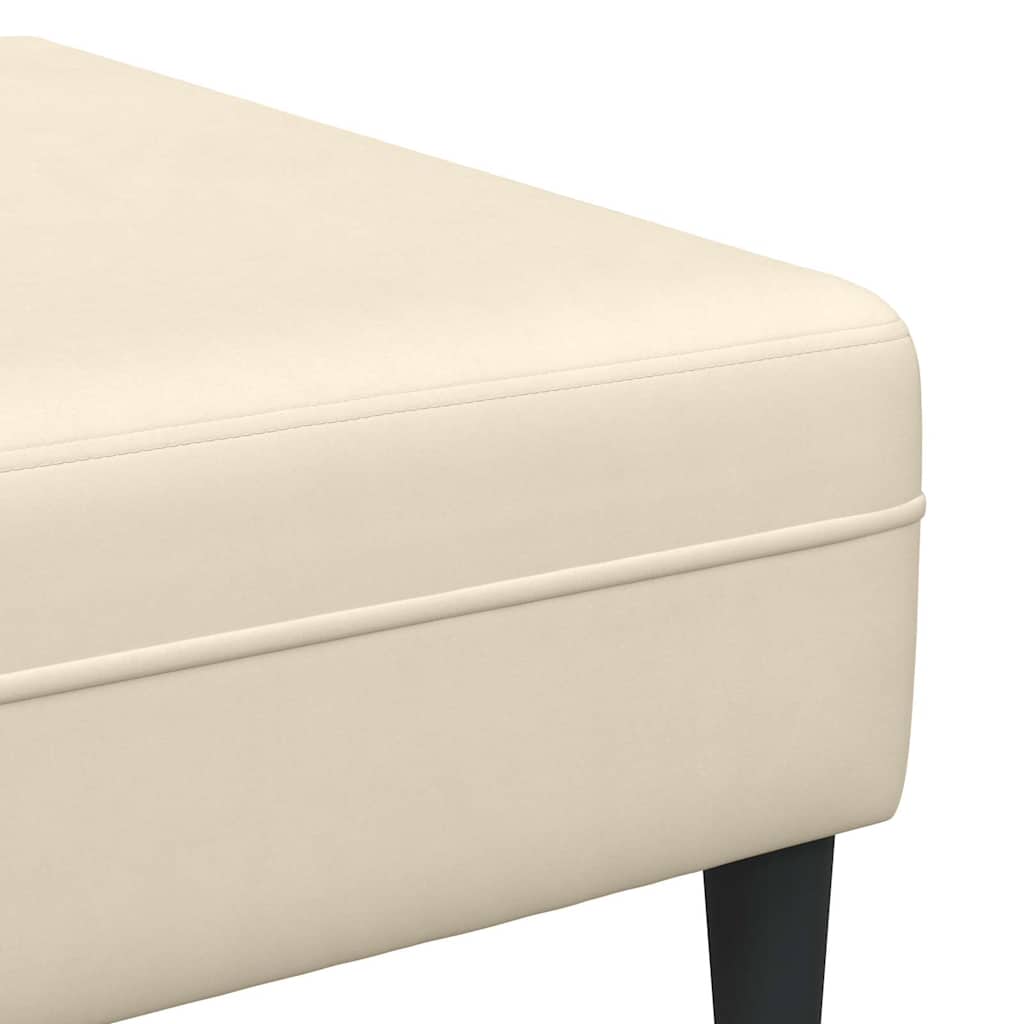 Sofa en tissu avec coussin Crème 208 cm Tissu en velours côtelé - XIOS