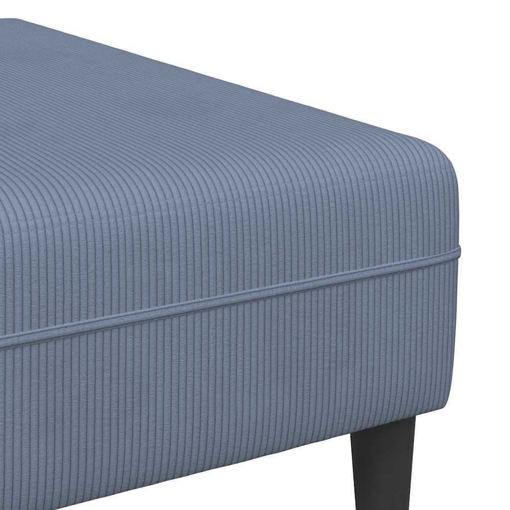 Sofa en tissu avec coussin Bleu Tissu en velours côtelé - XIOS