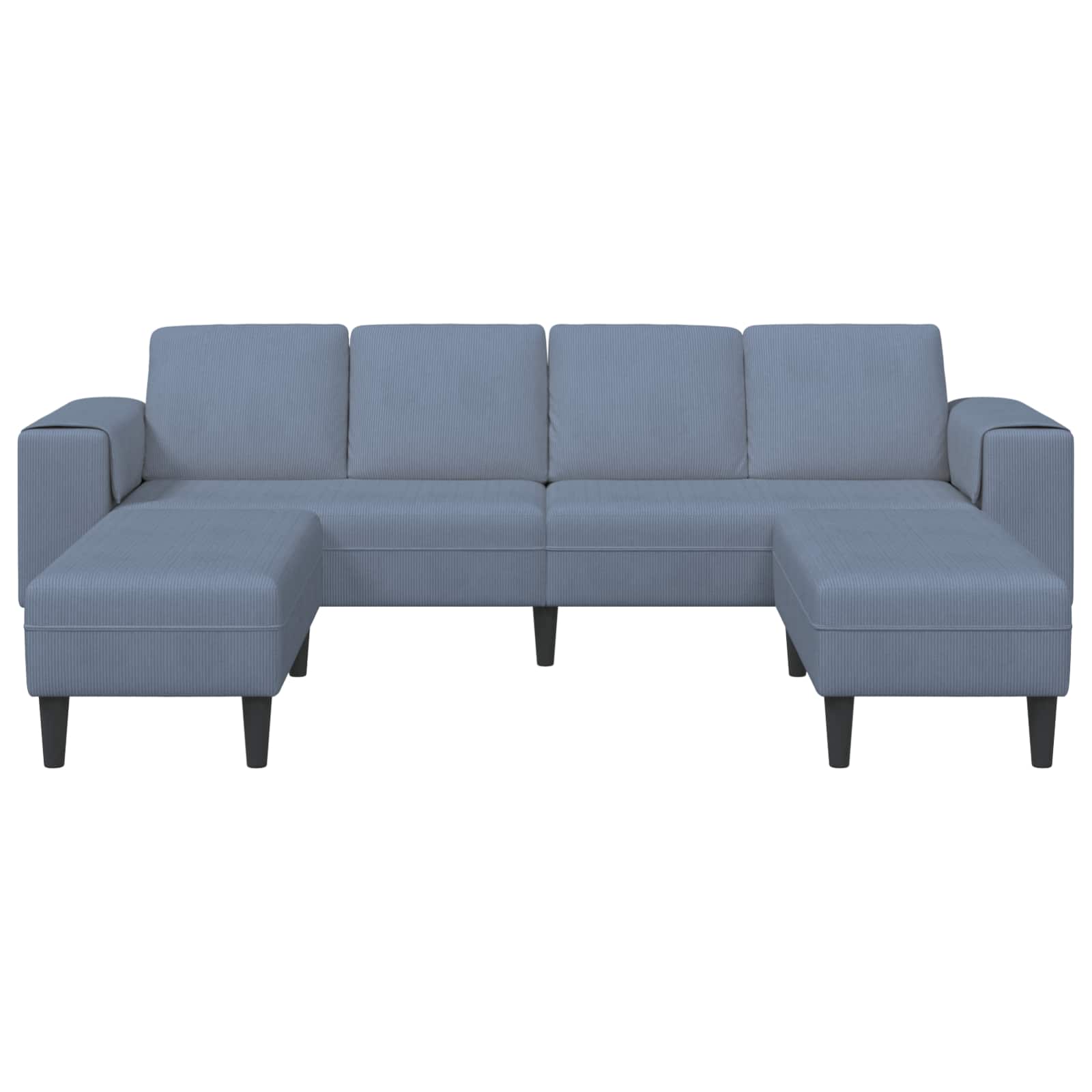 Canapé Bleu 250 x 188 x 76 cm Tissu en velours côtelé - XIOS