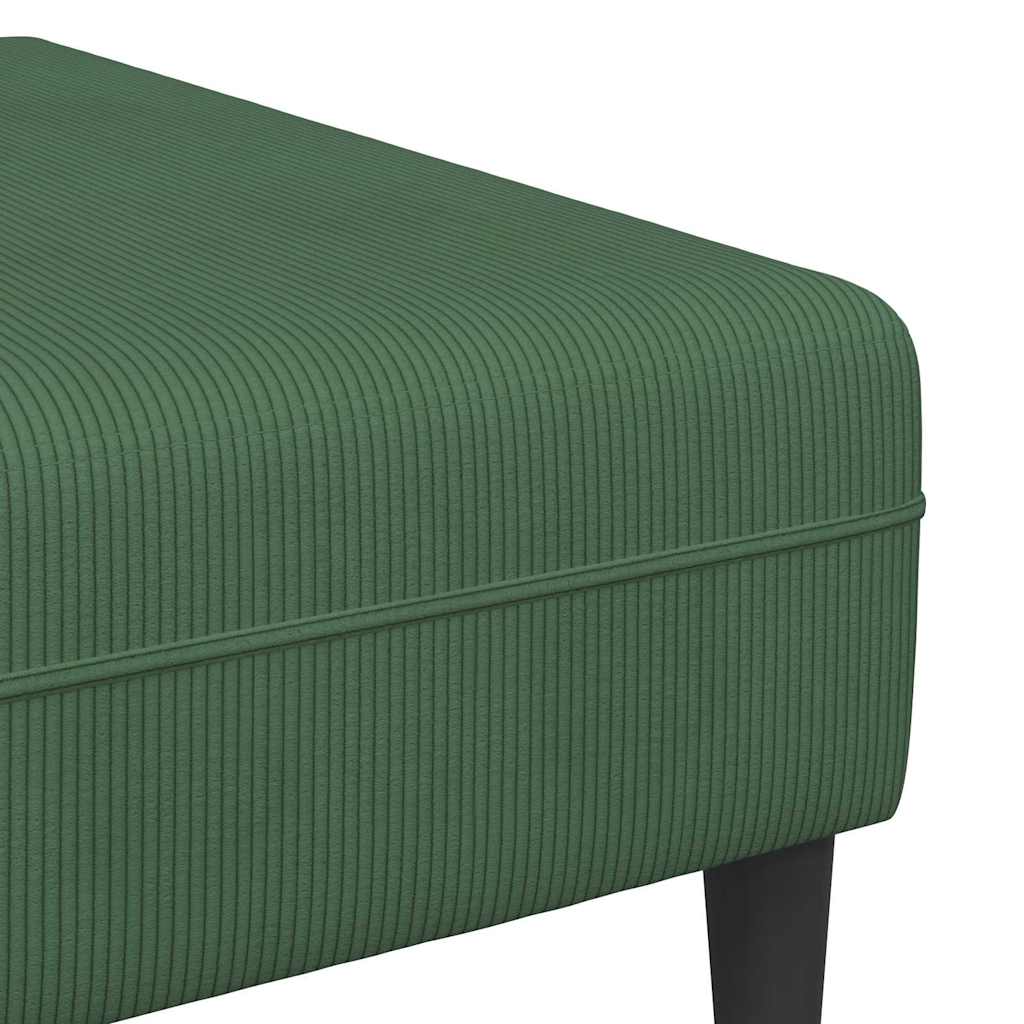 Sofa en tissu avec coussin Vert foncé Tissu en velours côtelé - XIOS