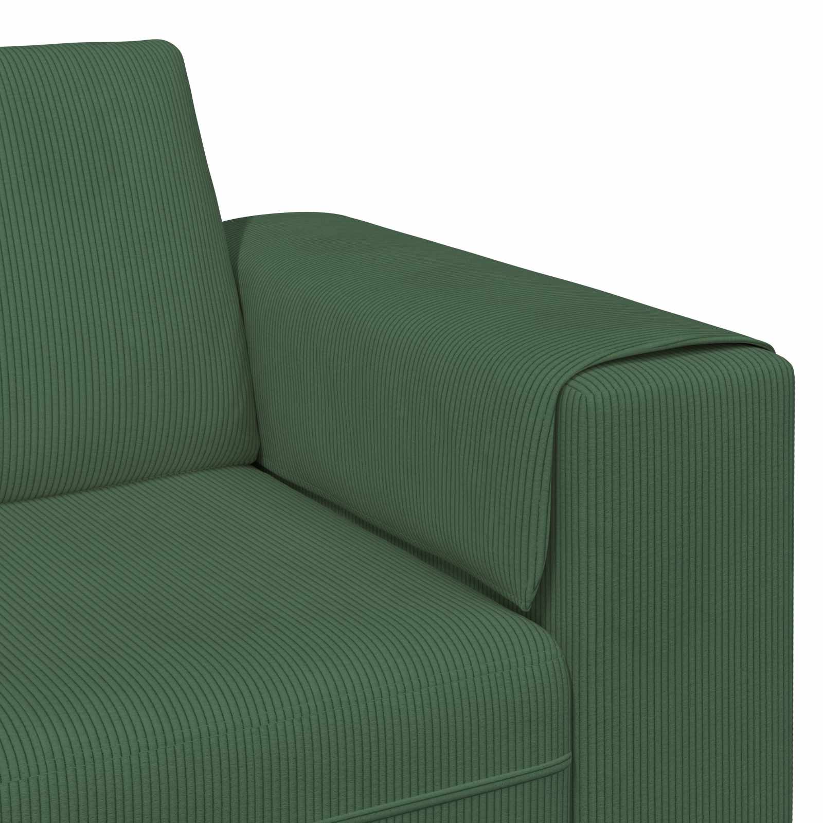 Canapé Vert foncé 250 x 188 x 76 cm Tissu en velours côtelé - XIOS