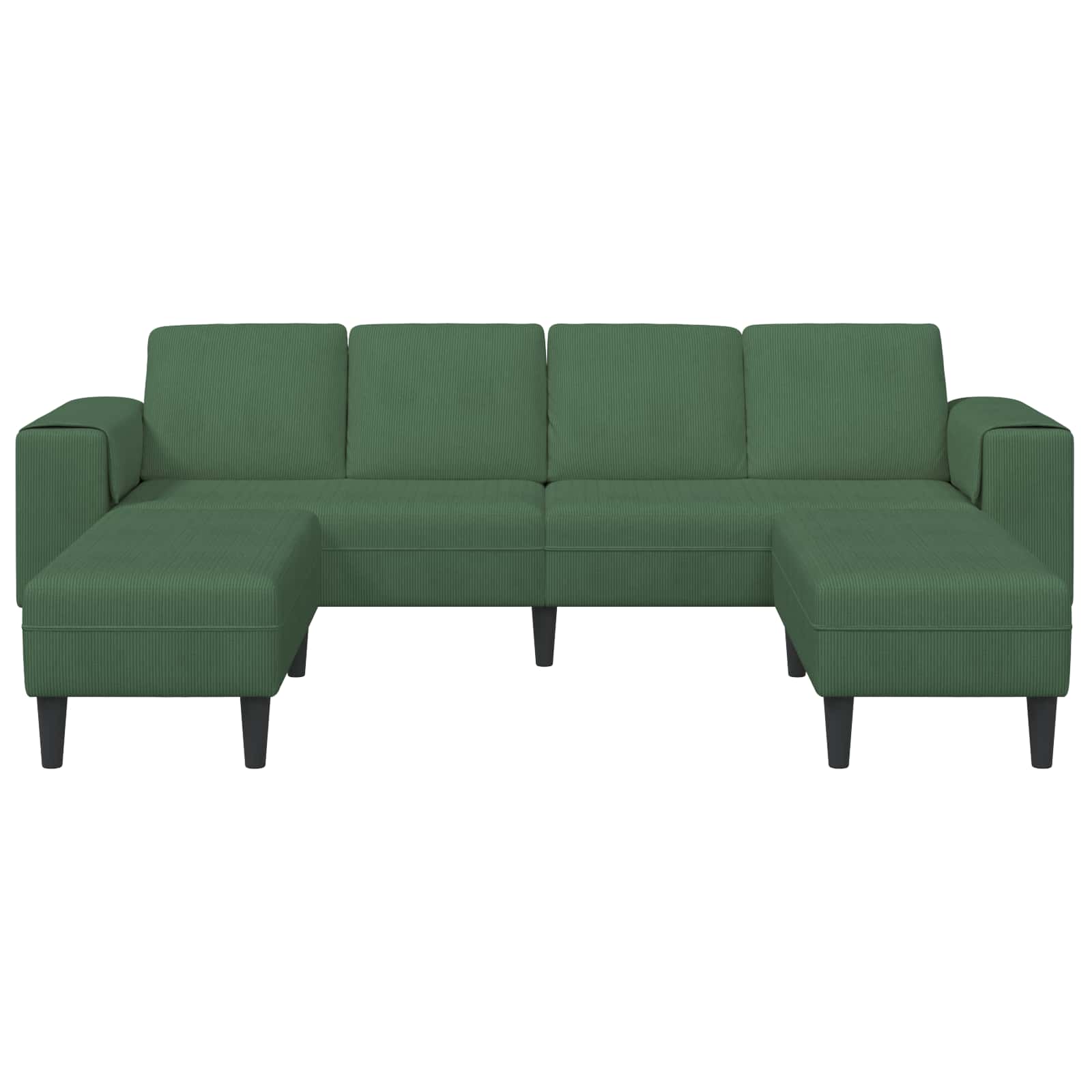 Canapé Vert foncé 250 x 188 x 76 cm Tissu en velours côtelé - XIOS