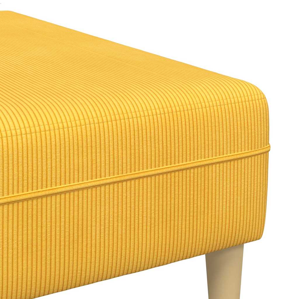 Sofa en tissu Jaune clair Tissu en velours côtelé - XIOS