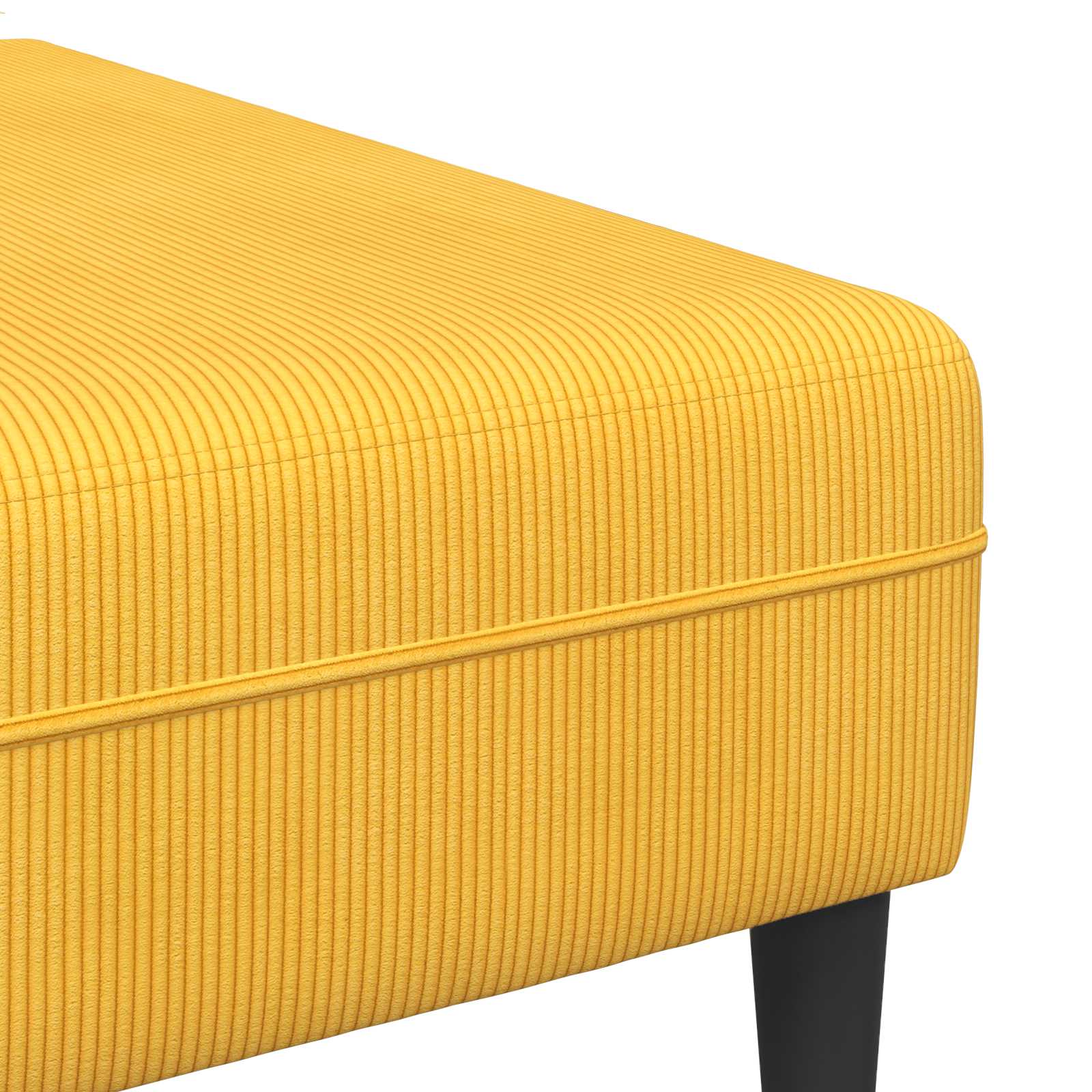 Canapé Jaune clair 250 x 188 x 76 cm Tissu en velours côtelé - XIOS