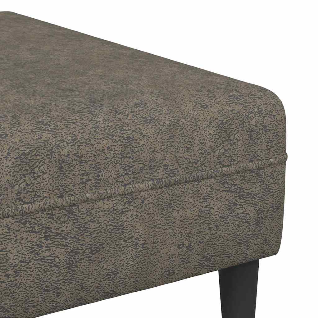 Ensemble de Canapés 3 pcs Gris foncé Cuir suédé faux - XIOS