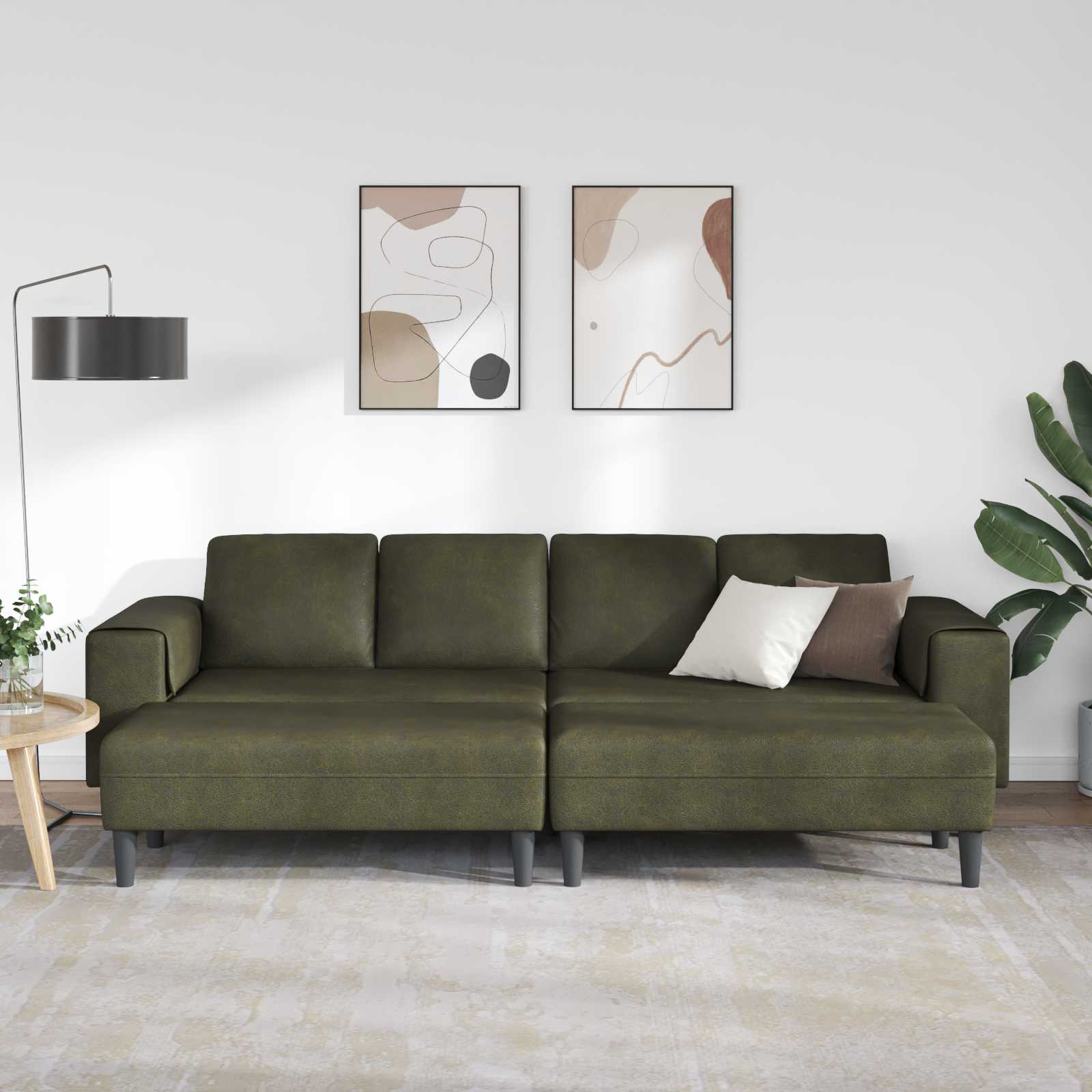 Canapé de salon 3 pcs Vert armée