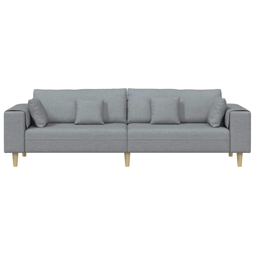 Canapé avec coussin Gris clair 250 x 77 x 76 cm tissu - XIOS