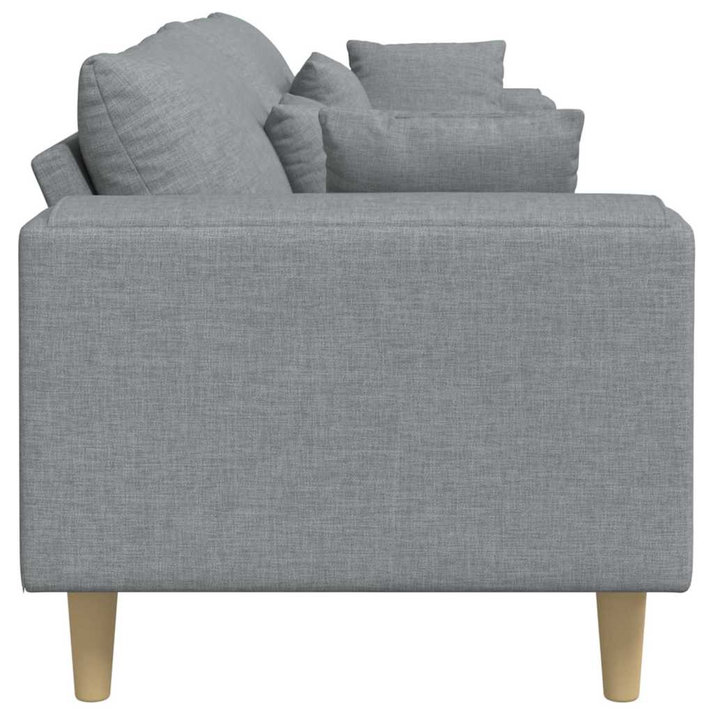 Canapé avec coussin Gris clair 250 x 77 x 76 cm tissu - XIOS