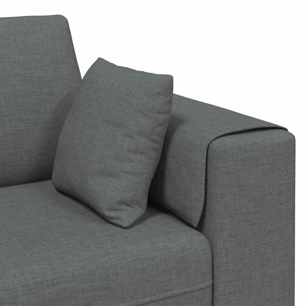 Canapé avec coussin Gris foncé 250 x 77 x 76 cm tissu - XIOS