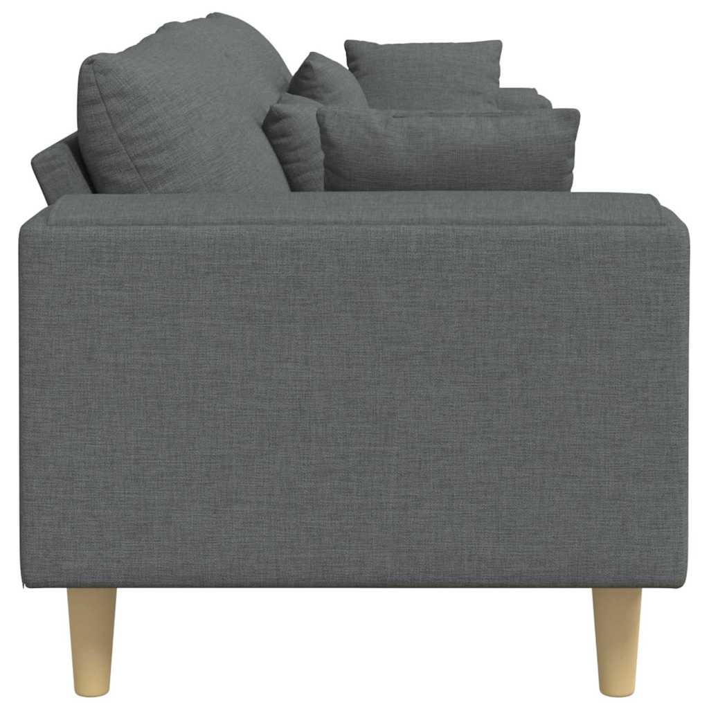 Canapé avec coussin Gris foncé 250 x 77 x 76 cm tissu - XIOS