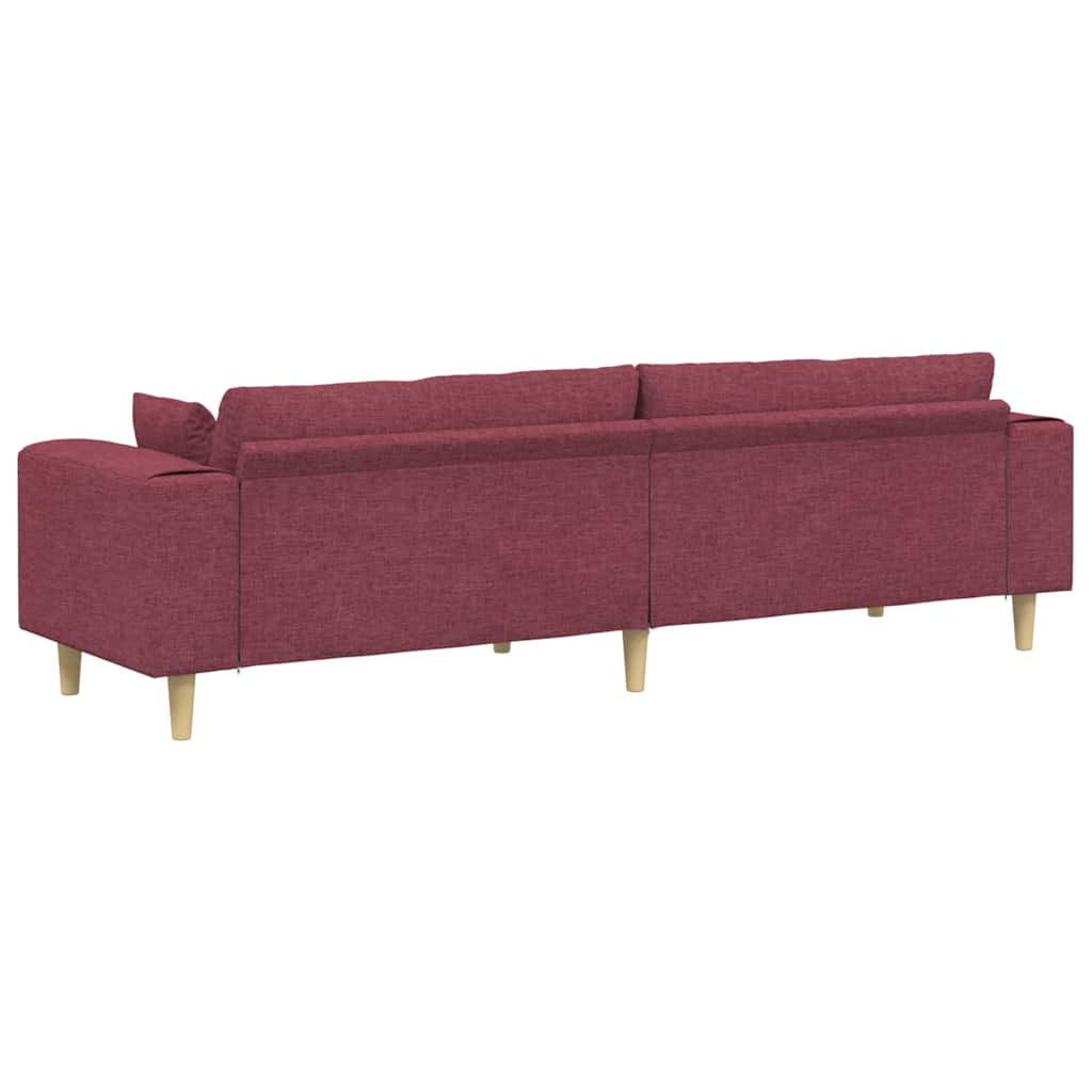 Sofa en tissu avec coussin Bordeaux 208 cm tissu - XIOS