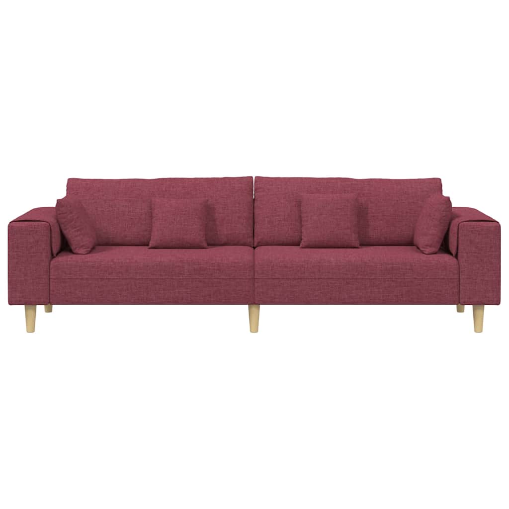 Sofa en tissu avec coussin Bordeaux 208 cm tissu - XIOS