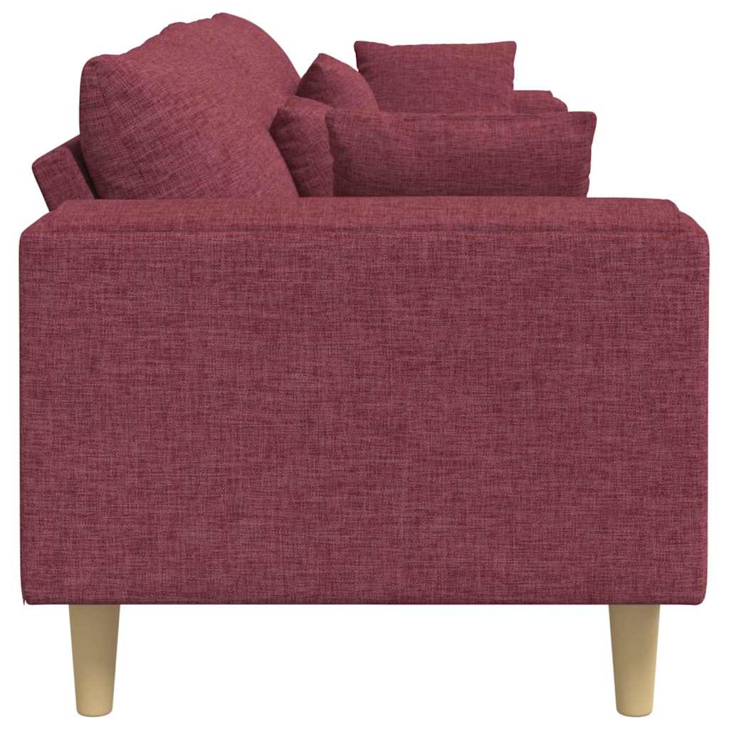Sofa en tissu avec coussin Bordeaux 208 cm tissu - XIOS
