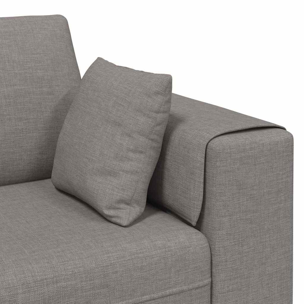 Canapé avec coussin Taupe 250 x 77 x 76 cm tissu
