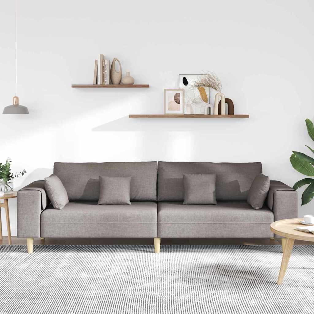 Canapé Taupe 250 x 77 x 76 cm tissu